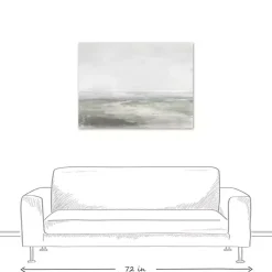 Gray Abstract Seascape Canvas Art Print