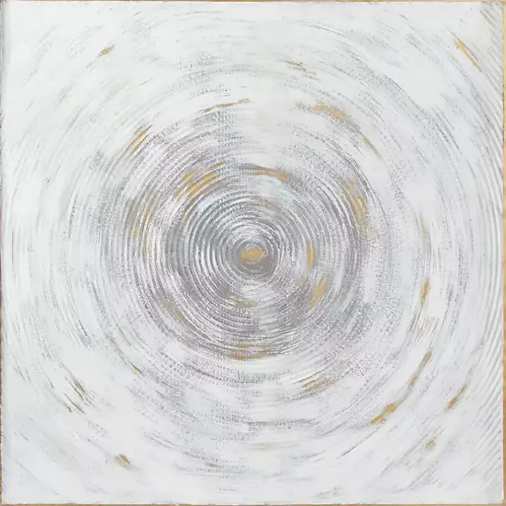 Gray Abstract Swirl Metal Wall Plaque