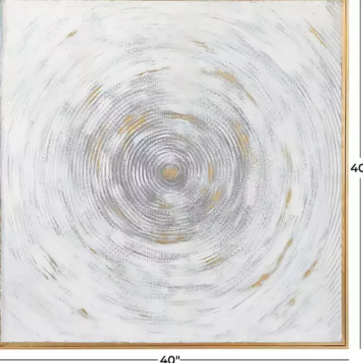 Gray Abstract Swirl Metal Wall Plaque