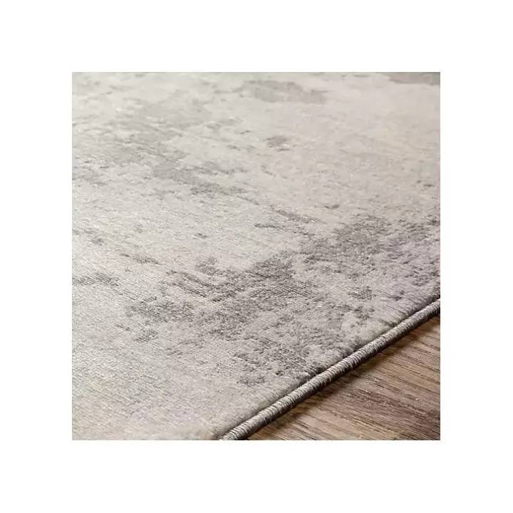 Gray Abstract Woven Area Rug, 6x9