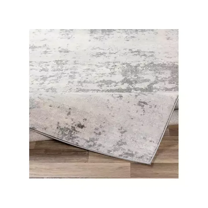 Gray Abstract Woven Area Rug, 7x10