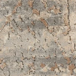 Gray and Beige Tally Textured Area Rug, 5x7