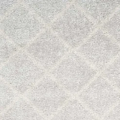 Gray and Ivory Moroccan Trellis Area Rug, 3x5