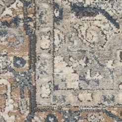 Gray and Ivory Nadia Medallion Area Rug, 7x9
