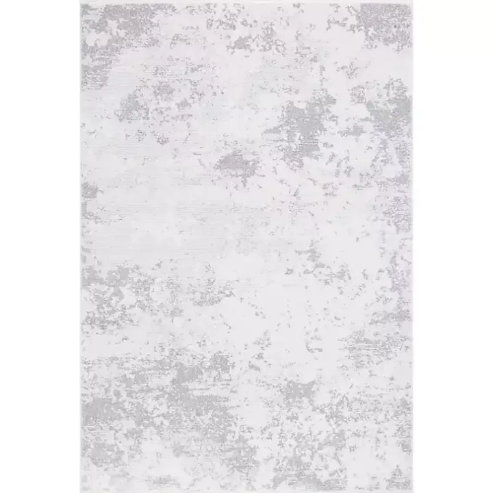 Gray and Ivory Whisper Abstract Area Rug, 8x10