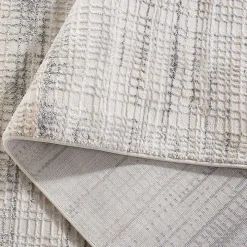 Gray and Ivory Whisper Striated Runner, 2x8