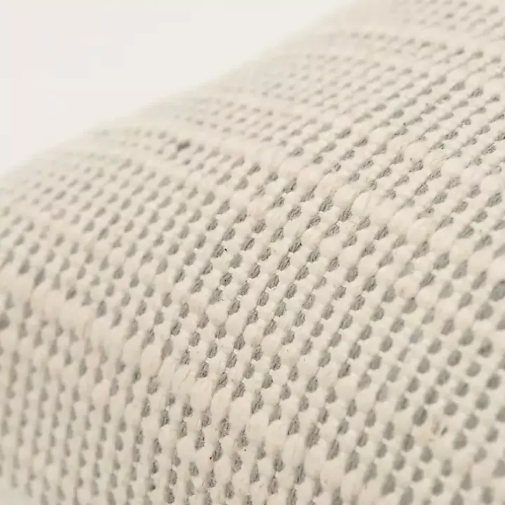Gray and Natural Sea Striped Pillow