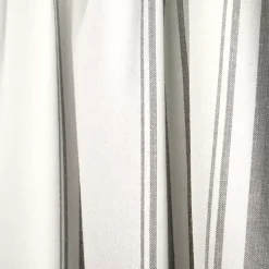 Gray and White Farmhouse Stripe Valance