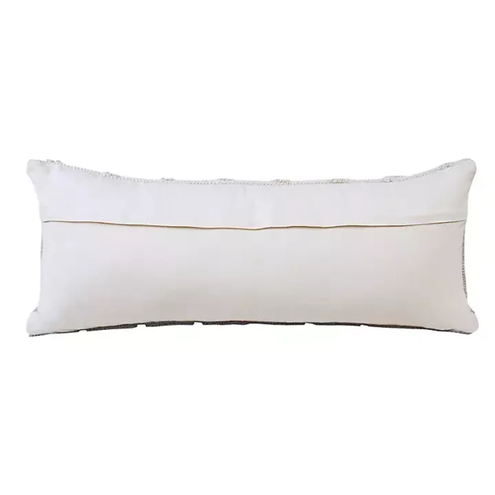 Gray and White Gradient Diamonds Lumbar Pillow