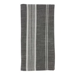 Gray and White Striped Napkins, Set of 4