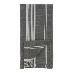Gray and White Striped Napkins, Set of 4