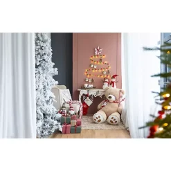 Gray and White Wool Merry Christmas Banner