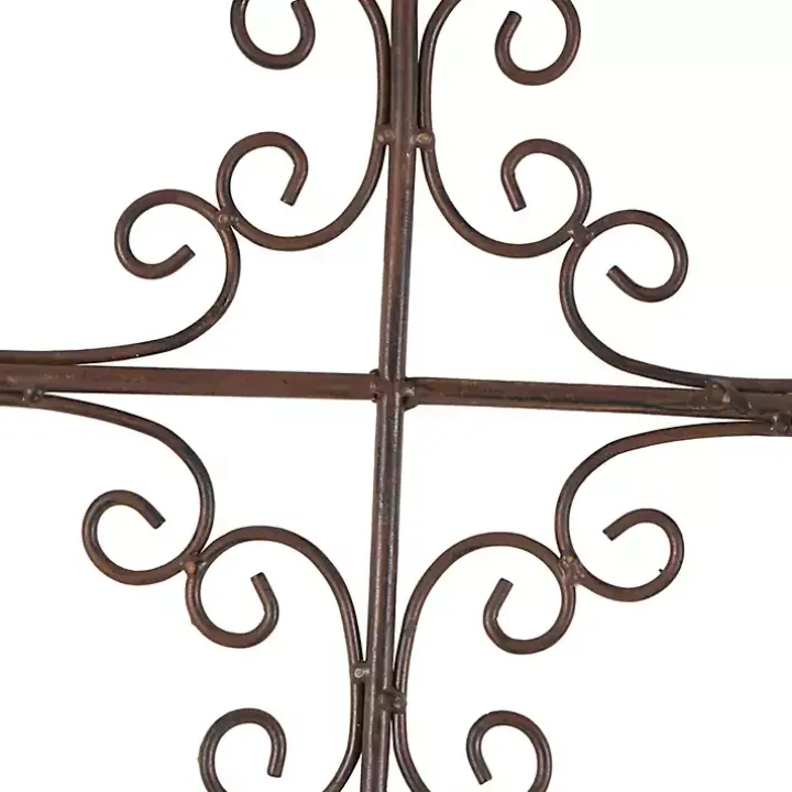 Gray Angelic Scrollwork Panel Wall Plaque