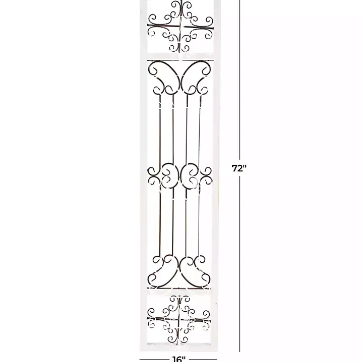 Gray Angelic Scrollwork Panel Wall Plaque