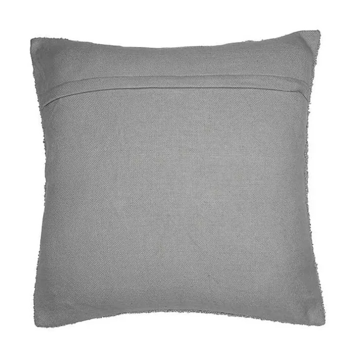 Gray Boucle Handwoven Pillow