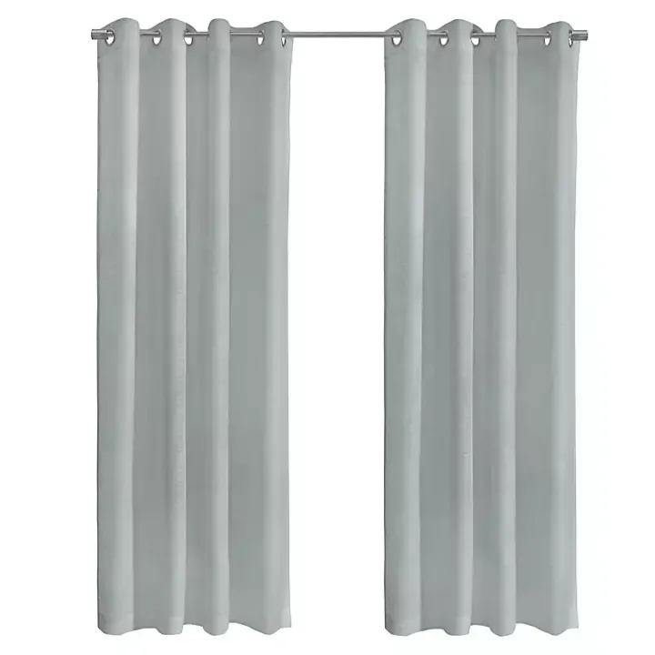 Gray Boucle Sheer Single Curtain Panel, 108 in.