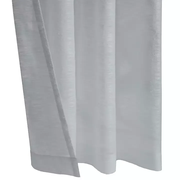 Gray Boucle Sheer Single Curtain Panel, 108 in.