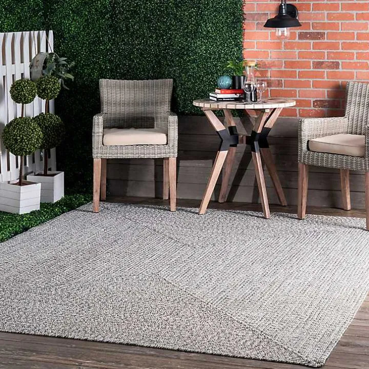 Gray Braided Lefebvre Area Rug, 12x18