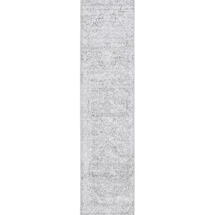 Gray Brentwood Traditional Runner, 2x8