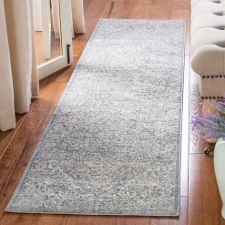 Gray Brentwood Traditional Runner, 2x8