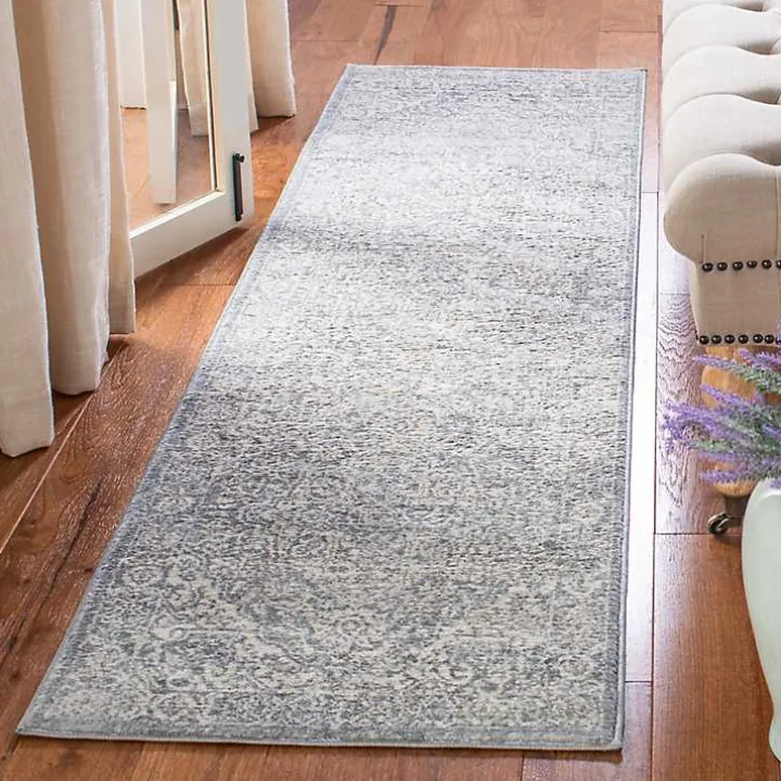 Gray Brentwood Traditional Runner, 2x8