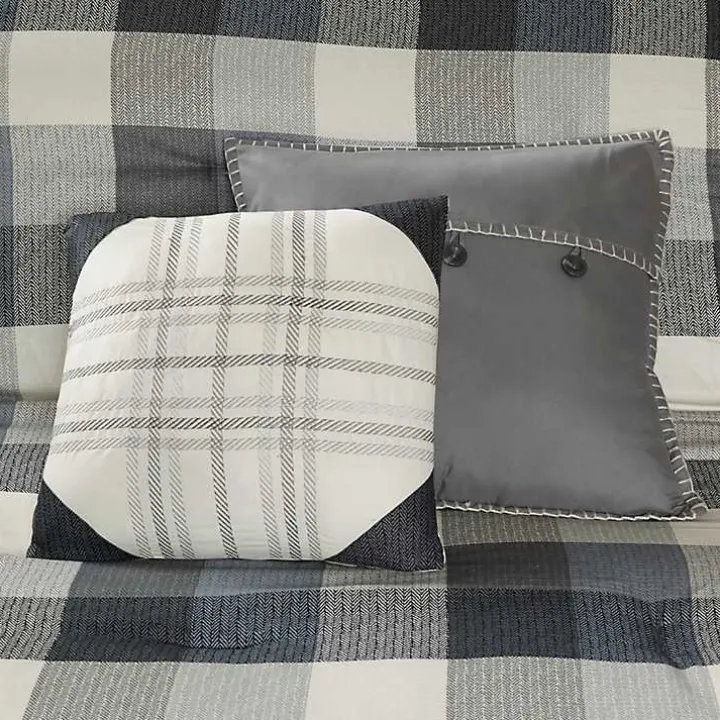 Gray Buffalo Herringbone Queen 7-pc. Comforter Set