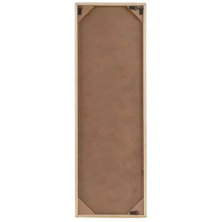 Gray Carved Wood Laurel Branches Panel Wall Plaque