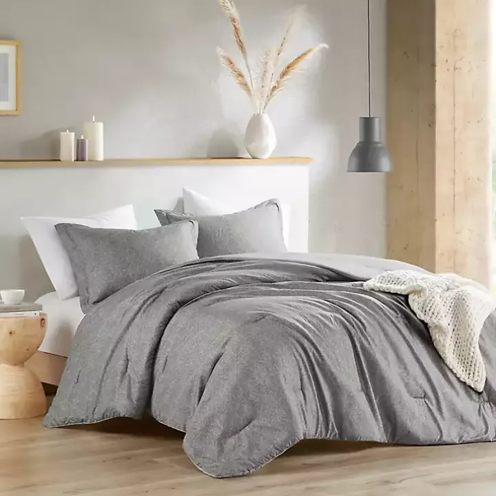 Gray Chambray 3-pc. King Comforter Set