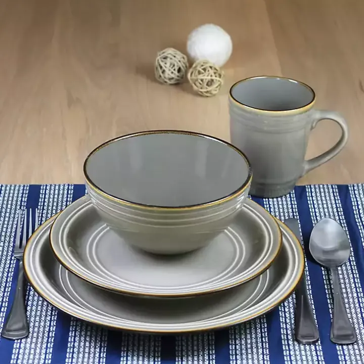 Gray Charisma 16-pc. Dinnerware Set
