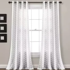 Gray Chevron 2-pc. Curtain Panel Set, 84 in.