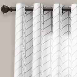 Gray Chevron 2-pc. Curtain Panel Set, 84 in.