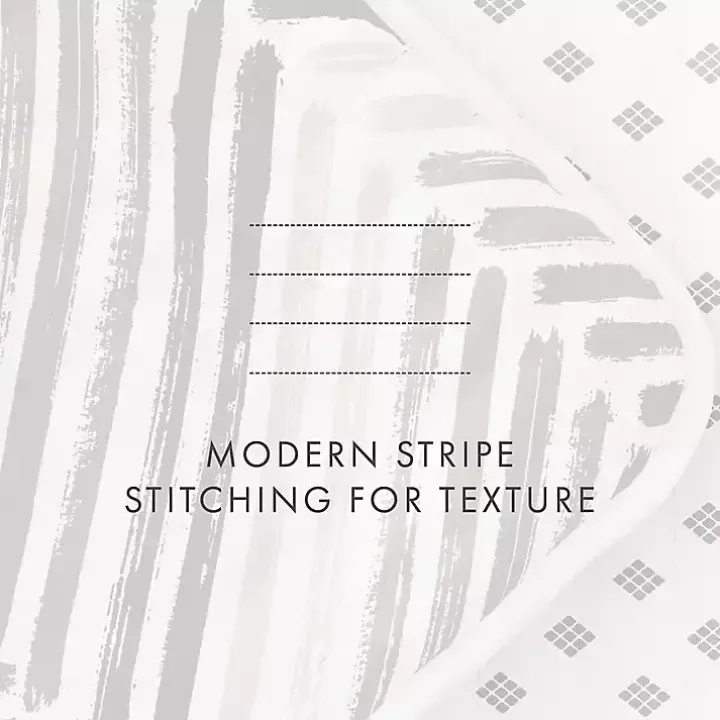 Gray Chevron Reversible 3-pc. King Quilt Set