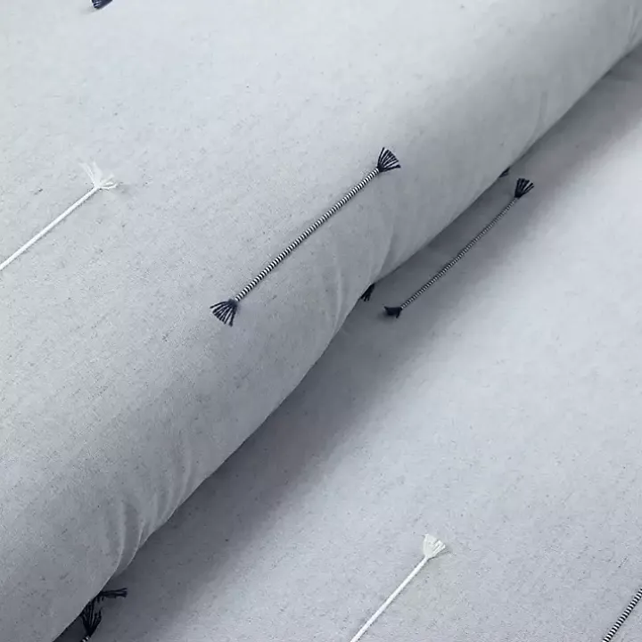 Gray Clip Jacquard 3-pc. King Comforter Set