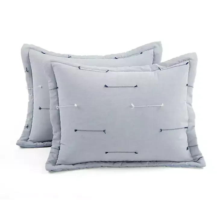 Gray Clip Jacquard 3-pc. King Comforter Set