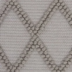 Gray Diamond Lattice Throw Pillow