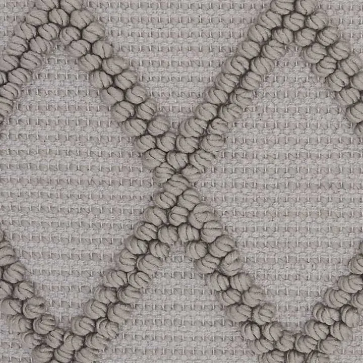 Gray Diamond Lattice Throw Pillow