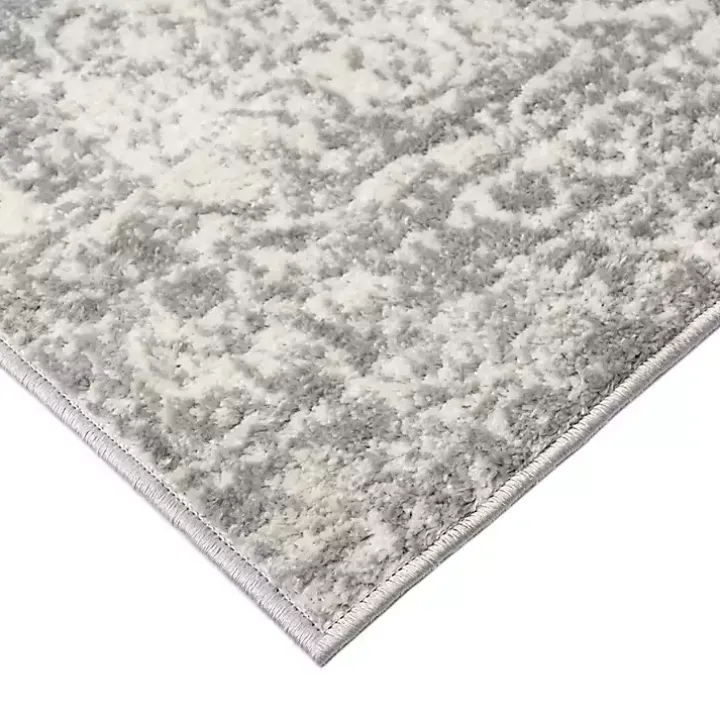 Gray Distressed Medallion Area Rug, 5x7