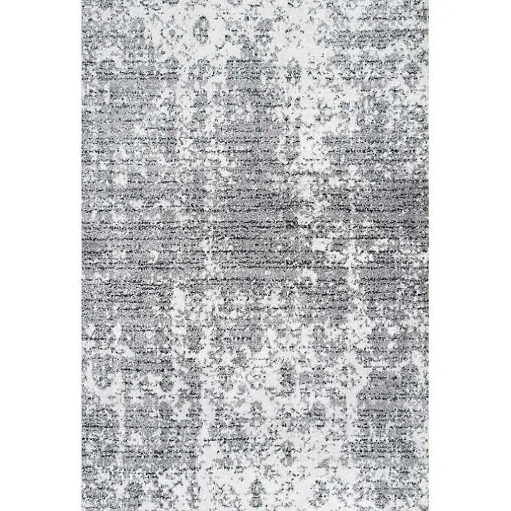Gray Distressed Power Loomed Area Rug, 10x14