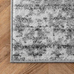 Gray Distressed Power Loomed Area Rug, 12x15