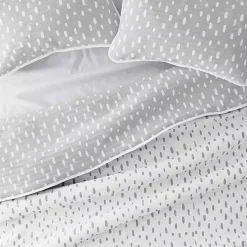 Gray Dotted Reversible 2-pc. Twin Quilt Set