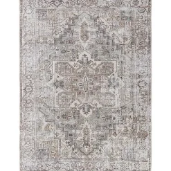 Gray Faded Embrace Washable Area Rug, 5x7