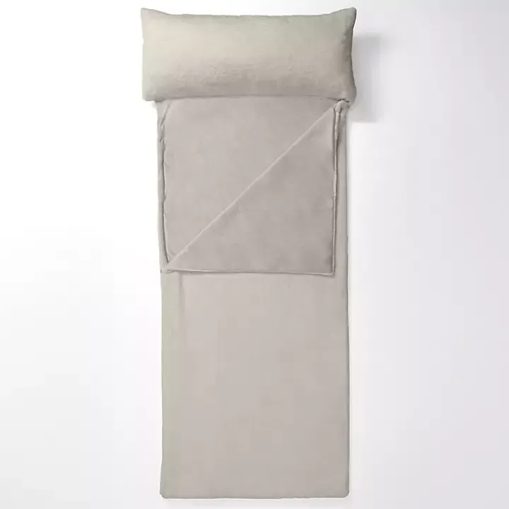 Gray Faux Fur Slumber Bag
