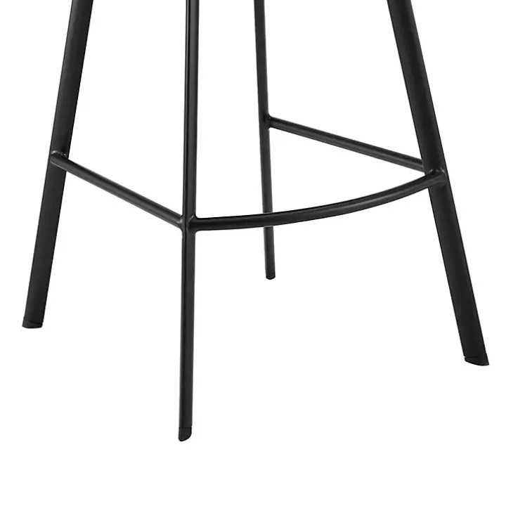 Gray Faux Leather Brigden Swivel Counter Stool
