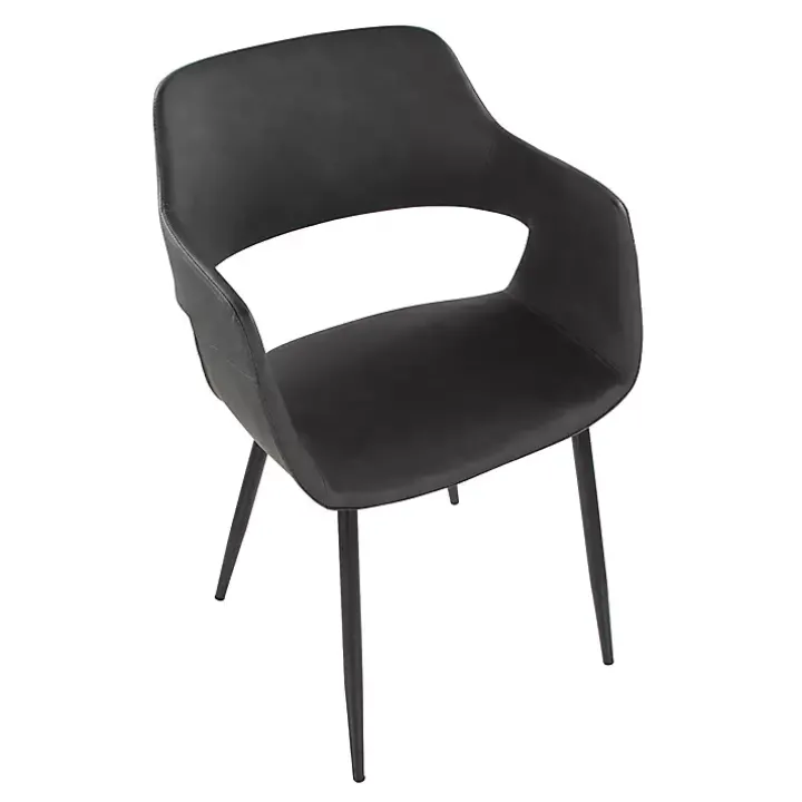 Gray Faux Leather Marge Dining Chairs, Set of 2