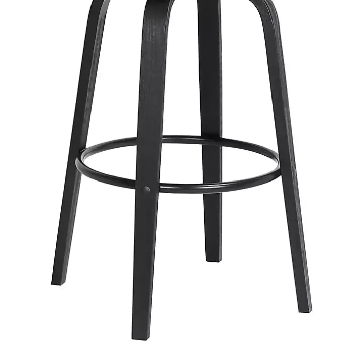 Gray Faux Leather Pico Swivel Counter Stool