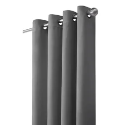 Gray Faux Suede Blackout Curtain Panel, 108 in.