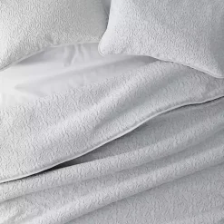 Gray Floral Stitch 2-pc. Twin Quilt Set