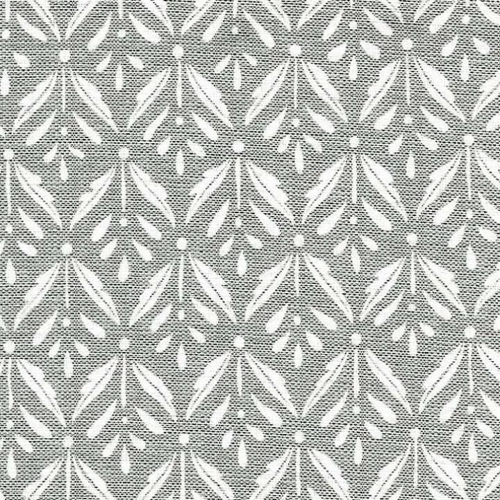 Gray Floral Upholstered Counter Stool