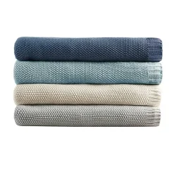Gray Full/Queen Rylan Knit Blanket