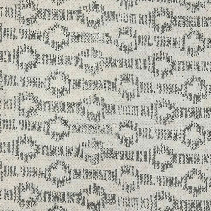 Gray Geo Stripes Tassel Fringe Area Rug, 5x7